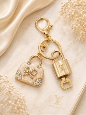 Authentic LV Gold Padlock 🔒Unbranded Bag Keychain Charm for Louis Vuitton Bags